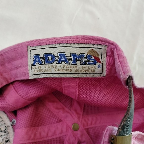 Steinhatcher Life Embroidered Patch Strapback Hat Pink Adams Cotton - Picture 4 of 5